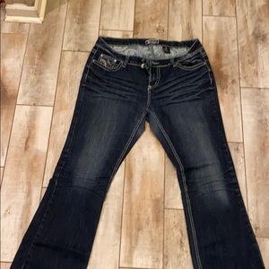 Soundgirl Dark wash denim.